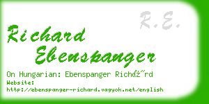 richard ebenspanger business card